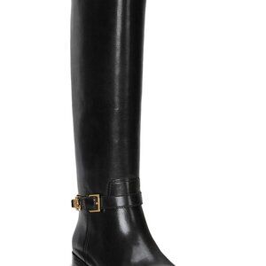 Lauren Ralph Lauren Brooke Tall Black Leather Riding Style Boots Sz 5, MSRP 275$